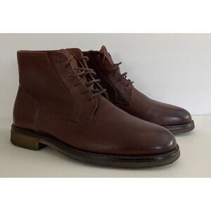 Johnston & Murphy Mens Copeland Brown Leather Shearling Lined Ankle Boots 9M